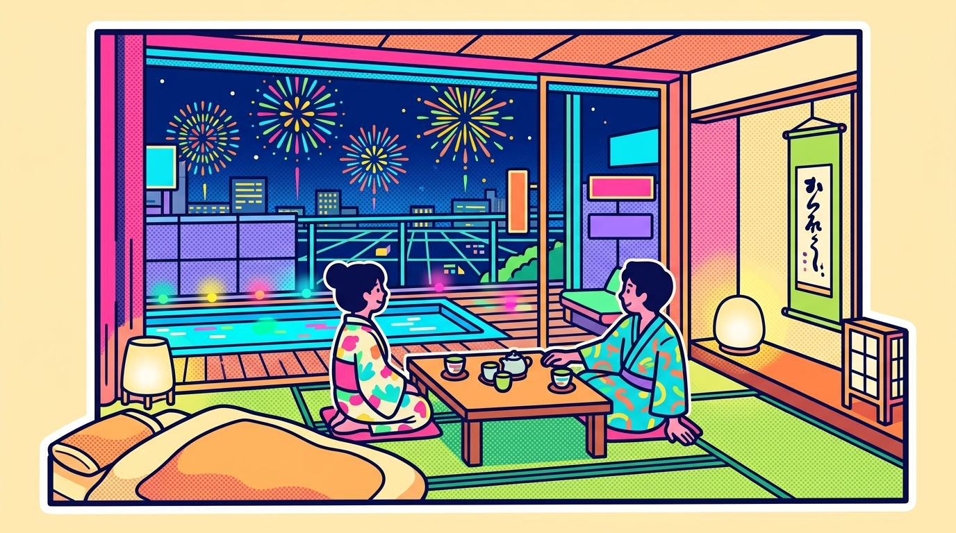 Best Ryokan for Summer 2026 | Yukata Fireworks View & Night Pool