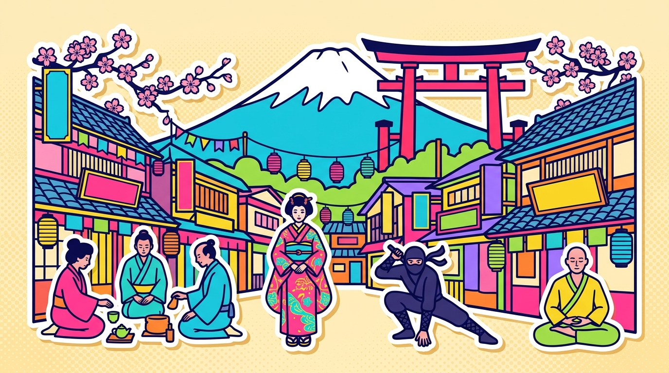 Expériences traditionnelles japonaises | Thé kimono ninja zazen