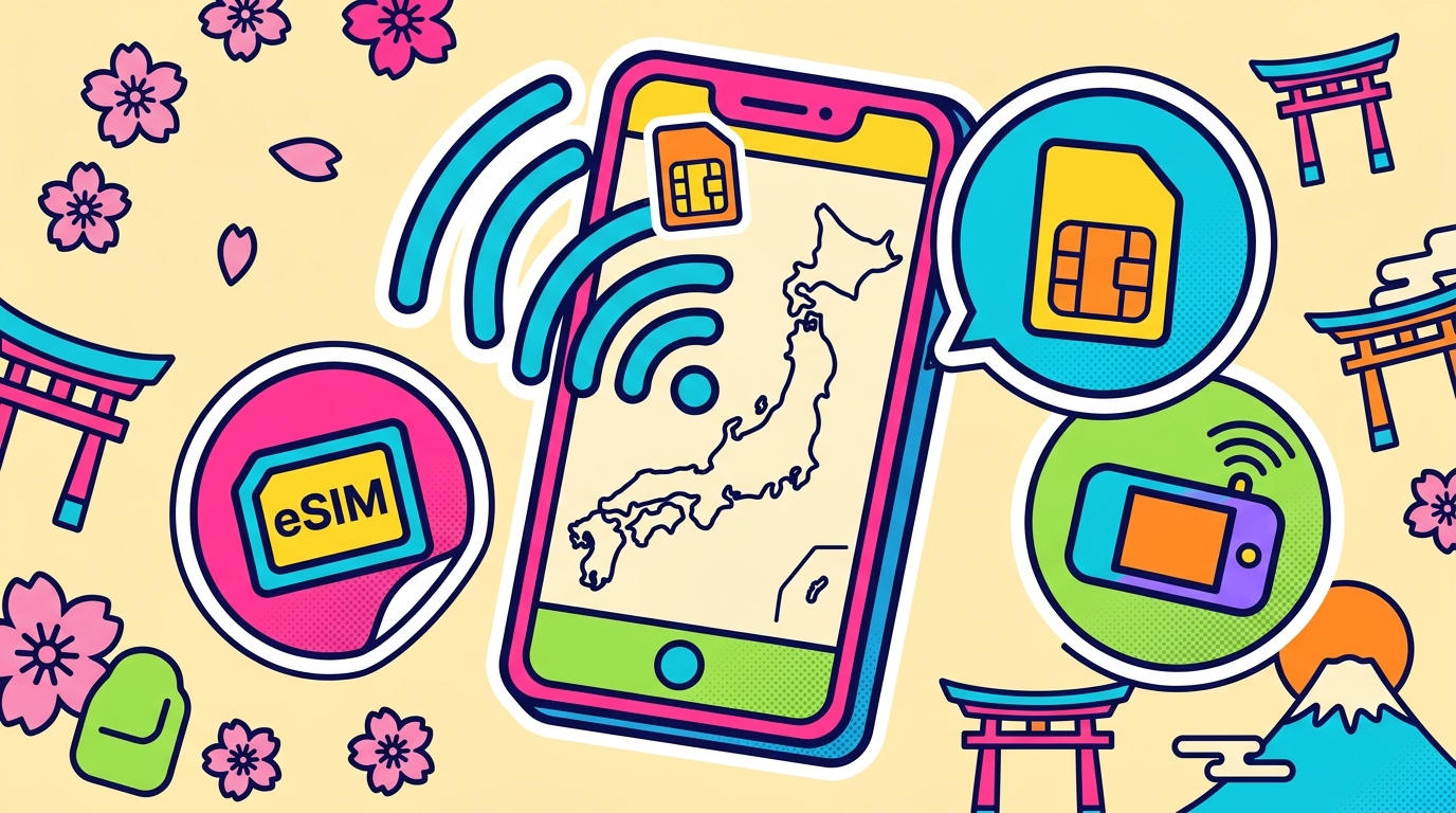 日本eSIM vs SIM卡 vs 随身Wi-Fi｜中国游客最划算选择